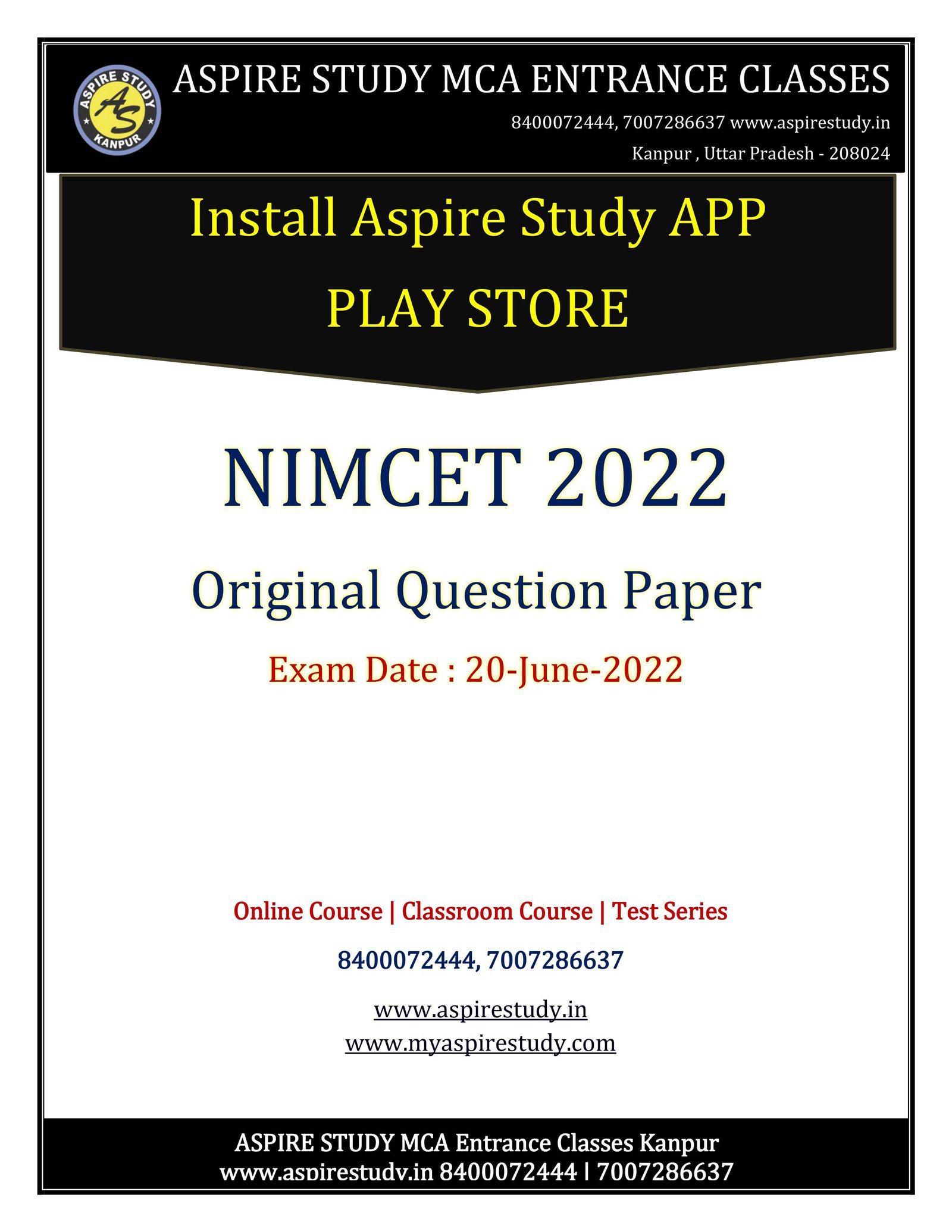 NIMCET 2022 Question Paper